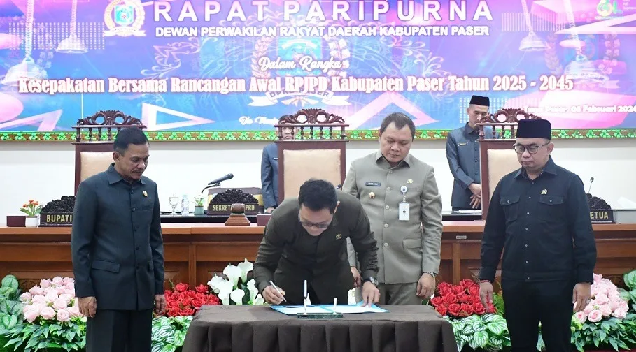 Ranwal RPJPD Paser 2025 – 2045 disetujui DPRD