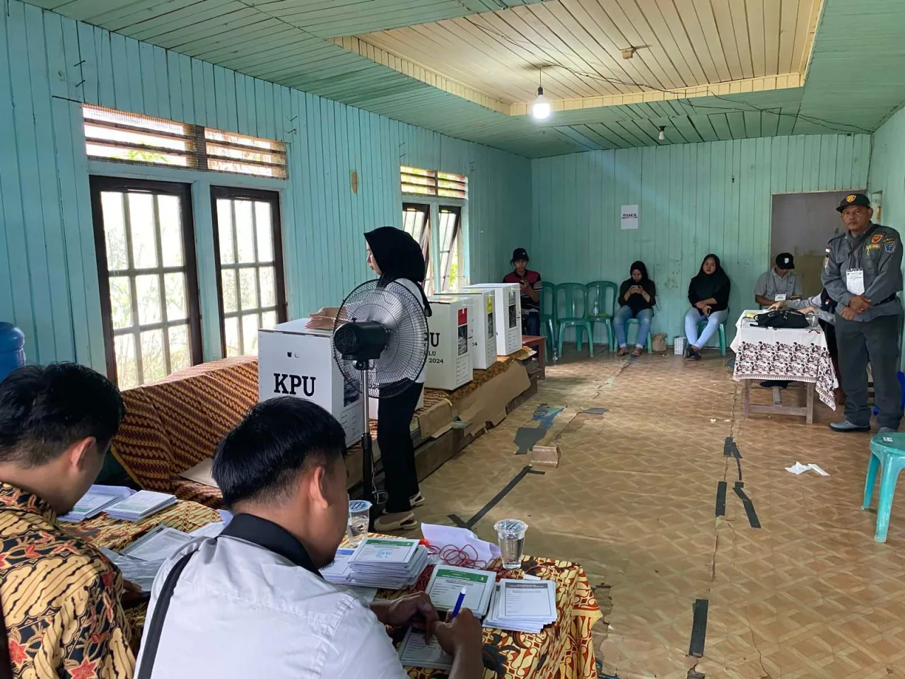 Pemilu 2024 di Muara Komam Berjalan Lancar,