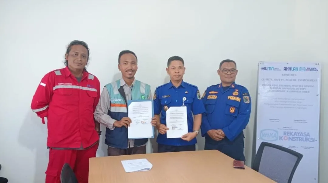 Damkar Paser - PT. WIKA Rekon Jalin Kerjasama Pelatihan Penanganan Kebakaran