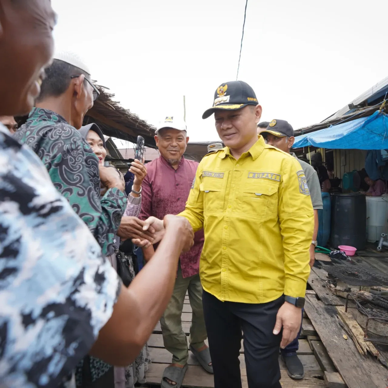 Monitoring Progres Peningkatan Jalan Muara Pasir – Harapan Baru, Bupati Fahmi Optimis Selesai Tepat Waktu