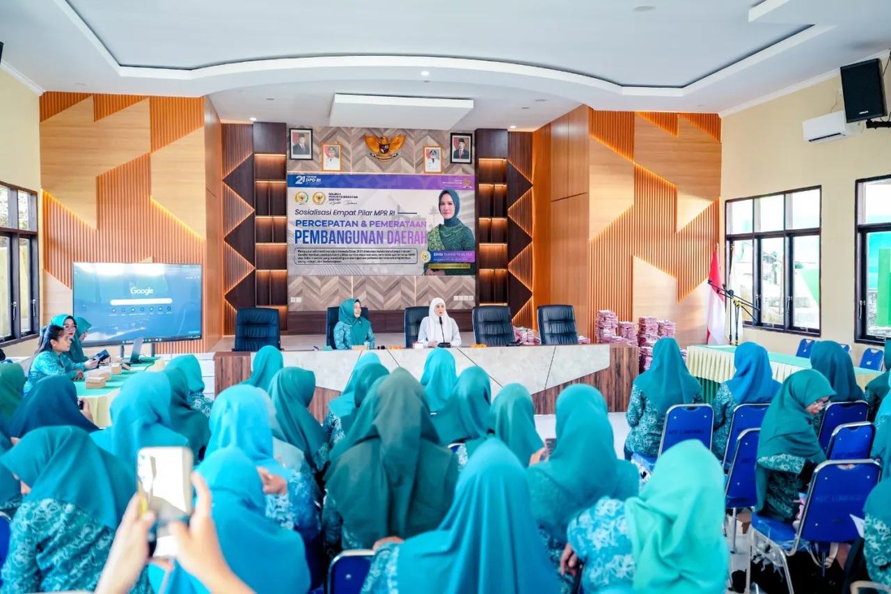Dukung Percepatan Pembangunan Daerah, Senator Sinta Rosma Yenti Gelar Sosialisasi Empat Pilar MPR RI di Long Kali