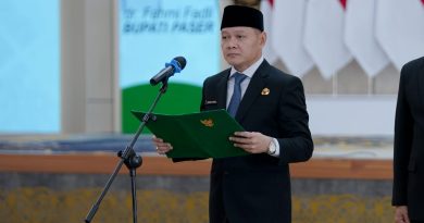 Bupati Paser Lantik Tiga Pejabat JPT Hasil Seleksi Manajemen Talenta